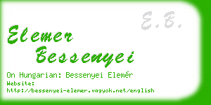 elemer bessenyei business card