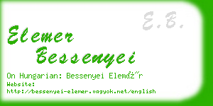 elemer bessenyei business card